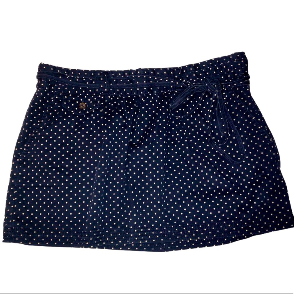 American Eagle Navy Blue Polkadot Skirt Size Small